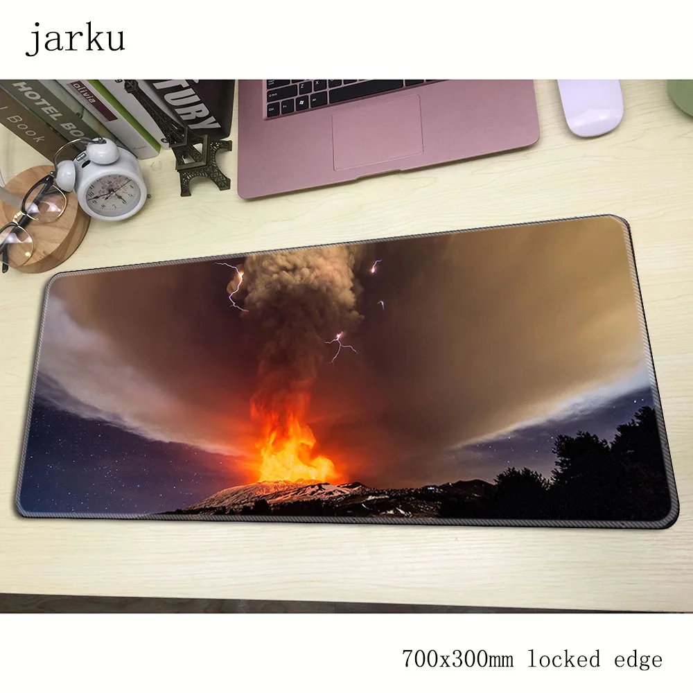 Вулканы геймерский коврик для мыши объемный рисунок 700x300X3 мм игровой коврик для мыши Домашний ноутбук аксессуары для ПК padmouse эргономичный коврик
