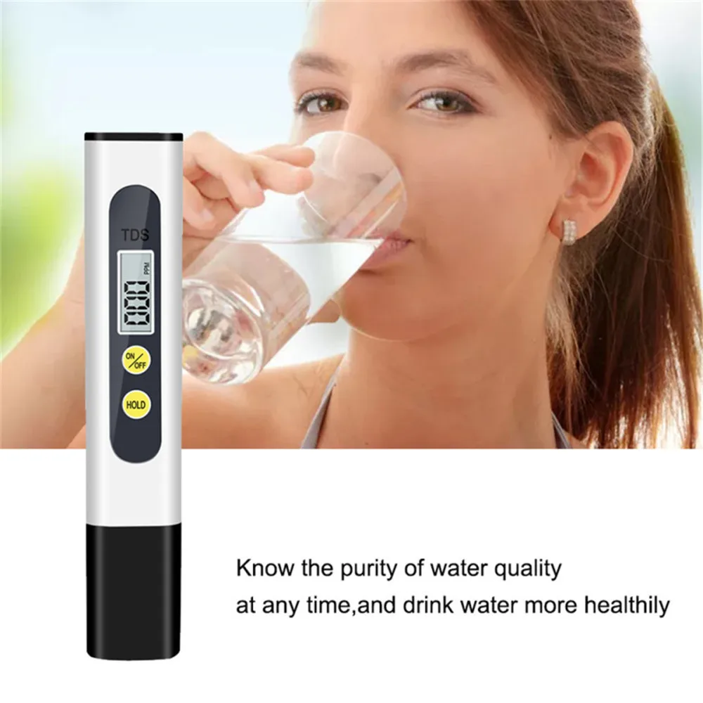 Water Quality Tester Digital TDS Meter Tester Temperature Pen Water Purity PPM Filter Hydroponic for Aquarium Pool Water Monitor Tester 0-9990ppm
