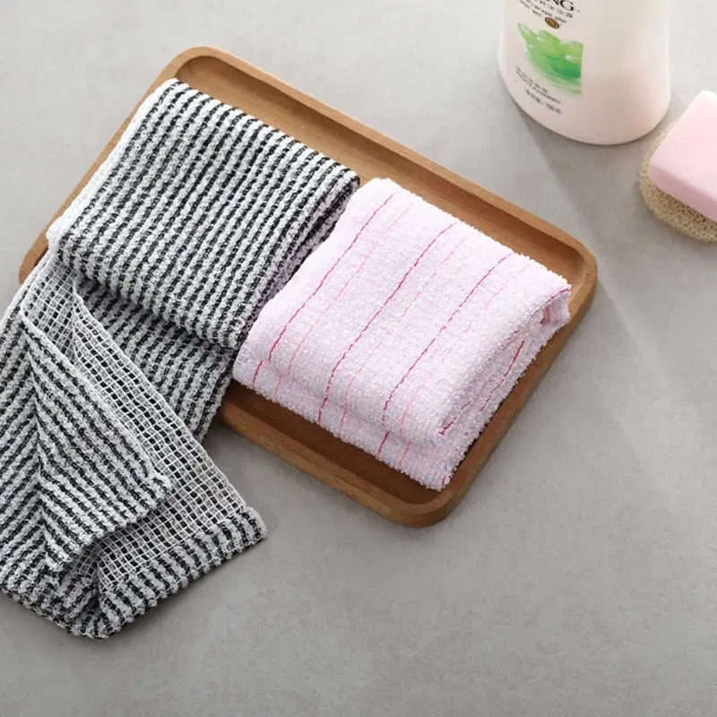Women Men Carbon Fiber Beauty Skin Bath Towel Wash Cloth Exfoliating Scrubber