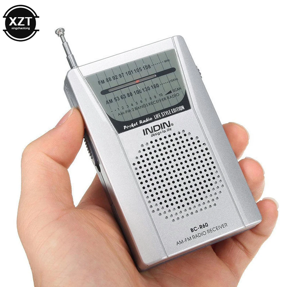 Карманная телескопическая мини антенна AM/FM 2 диапазонный радиоприемник 88 108 МГц с