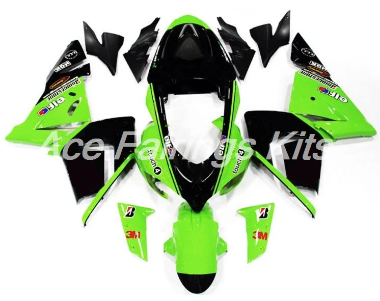 4 подарка ABS мотоцикл полный обтекатель наборы подходят для Kawasaki Ninja ZX-10R 2004 2005 10R 04 05 Обтекатель Набор на заказ Зеленый Черный Топ