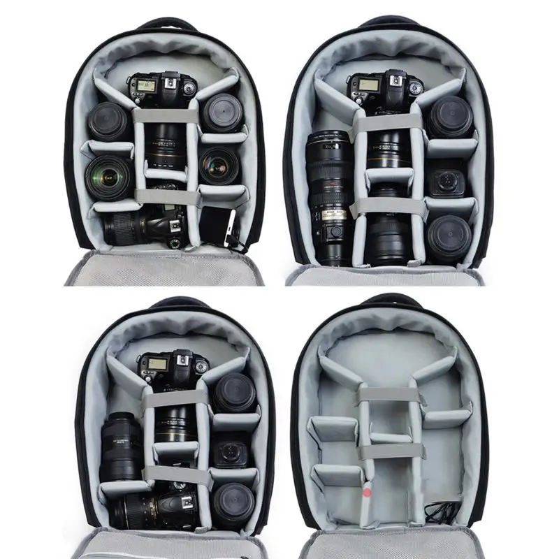 Unisex Anti Scratch Waterproof Camera Backpack Portable Photography Laptop Bag Case for Sony Canon Nikon DSLR Lens Tripod
