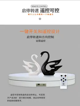 

HQ 60X8CM 30-60 Seconds Remote Control Electric Rotating Turntable Display Stand Base Lazy Susan for Photography Shooting