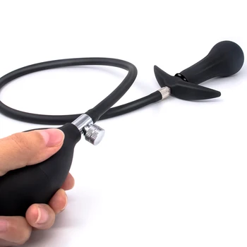 Metal Anal Balls Inflatable Butt Plug Large Anal Tube Pussy Plug Vaginal Decoration Adult Sex Toys For Men Women Buttplug 2