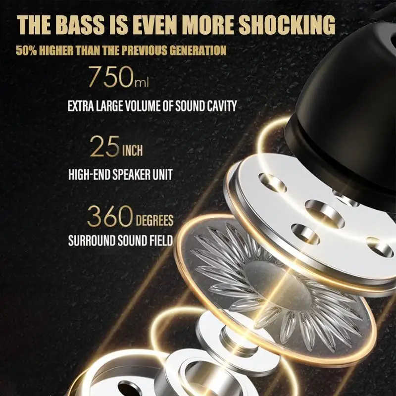 M8 Bluetooth Wireless Headphones LED Digital Power Display Noise Reduction Good Bass Sports Earphone with 1500mah Charging Bin