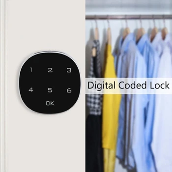 

Digital Electronic Coded Lock Touch Screen Password Lock for Cabinet Mailbox File Sauna Drawer School Lockers Easy to Install