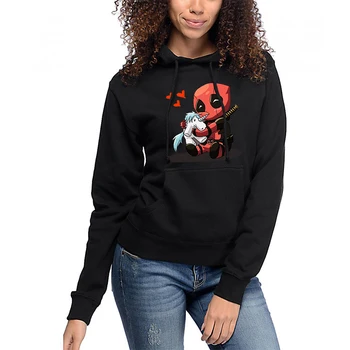 

2019 Women Men Deadpool Unicorn Hoodie Sweatshirt Clothes Girls Boys Kpop Harajuku Casual Hot Sale Print Hooded Fans Hoodies