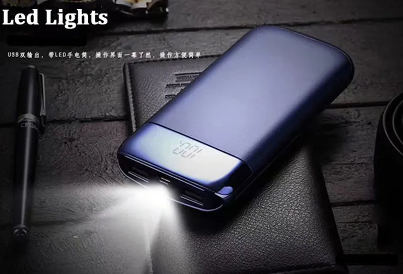 For Xiaomi Samsung iphone 7 8 X 30000mah Power Bank External Battery PoverBank USB LED Powerbank Portable Mobile phone Charger