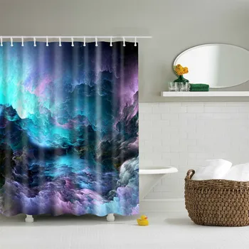 

3D Galaxy Night Starry Sky shower Curtain Blackout curtain night sky bath curtain for bathroom large 180x200cm decor curtain