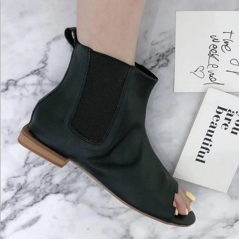 peep toe chelsea boots
