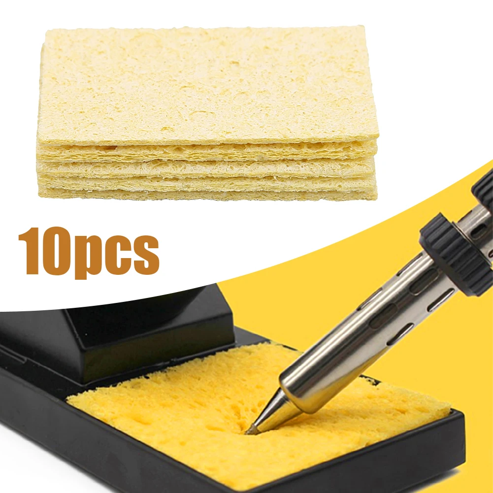 10pcs Yellow Cleaning Sponge Cleaner For Enduring Electric Welding