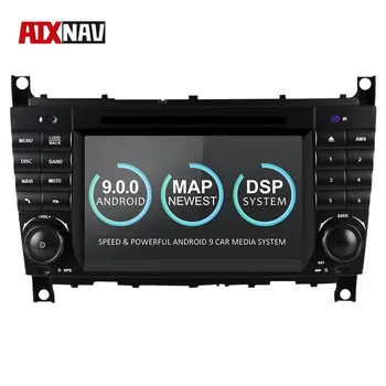 

Car Stereo with Display GPS Navigation Car DVD Player Radio 2 Din Android 9 for Mercedes Benz C200 Kompressor Parktronic Screen