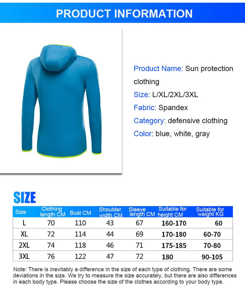 Description Picture 4 of itemWALK FISH Fishing Shirt Breathable Clothing Waterproof Fishing Shirts Long Sleeve Fishing Jacket Quick Drying Fishing Clothes