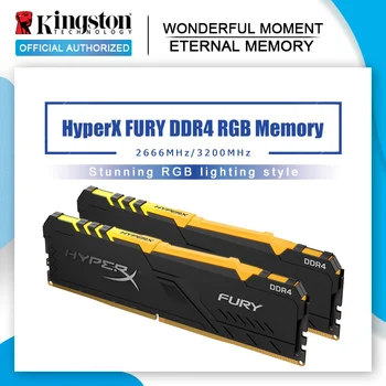 HyperX FURY RGB Memoria Ram DDR4 Memory 2666MHz 3200MHz 3600MHz DIMM XMP 8g 16G 32G kit ddr4 Memory Rams for Desktop 1