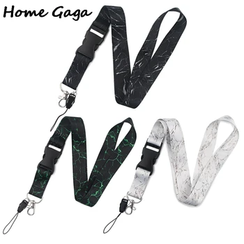 

Homegaga Marbling Printing Lanyards For keys Keychain Camera ID Badge Cool Phone Holder Neck Straps Hang Rope Lanyard D2865