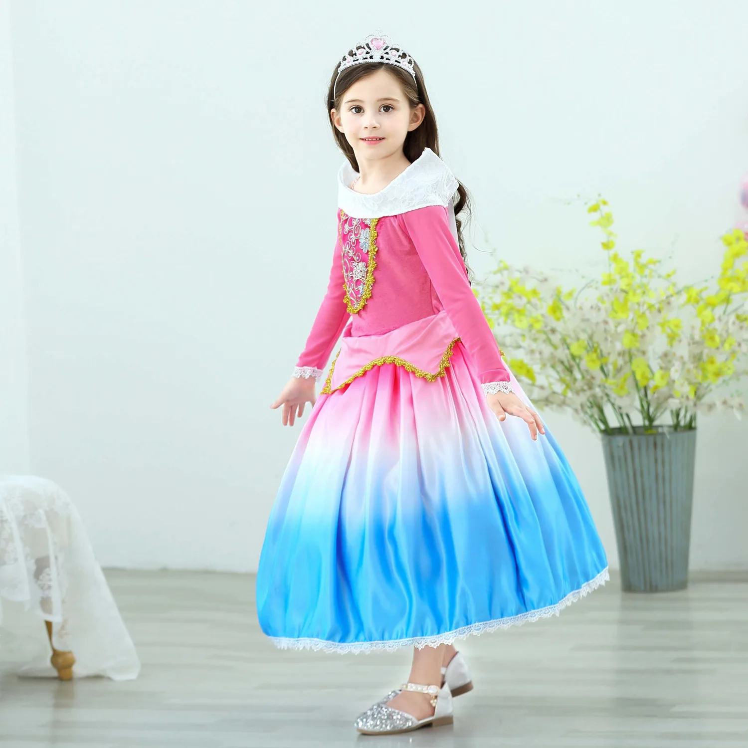 2019 рубашка Elsa платье для маленьких девочек с героями мультфильмов принцесса Анна