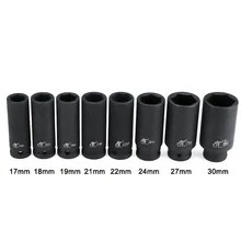 17/18/19/21/22/24/27/30 мм Мини 1/" Drive 17 мм долг глубокое воздействие гнездо 6 точечный концентратор оси шпинделя гайка инструмент