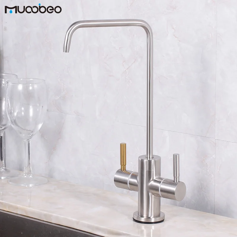 

304 Stainless Steel Direct Drinking Filter Faucet Kitchen Sink 360 Degree Rotation Purified Water Tap