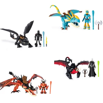 

2019 How to Train Your Dragon 3 PVC Figure Toys Hiccup Toothless light fury Skull Gronckle Deadly Nadder Night Fury Dragon Doll