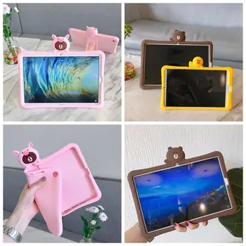 

Duck bear and pig Pattern Kids case For Huawei MediaPad M6 Pro 10.8 SCM-AL09 W09 VRD-AL09 2019 funda Soft Silicone Stand case