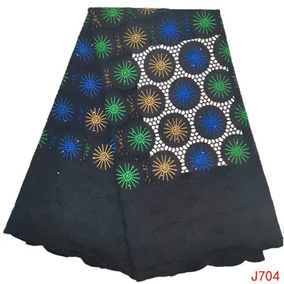 HFX хлопок африканская сухая кружевная ткань нигерийская кружевная ткань высокого качества швейцарская Вуаль в швейцарском стиле J712 - Цвет: as picture