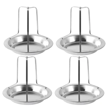 

4 Pack Chicken Roaster Rack for Oven,Grill or BBQ Vertical Poultry Standing Holder with Bowl Indoor Outdoor Cooking Tool