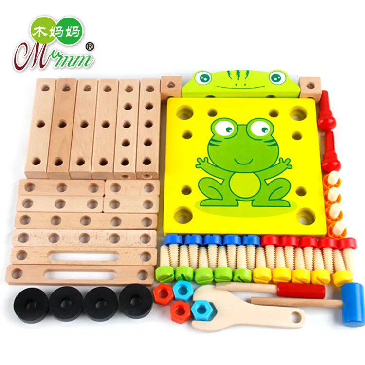 

Multi-functional Children Flexible Tool Nut Silk Assembled Chair Early Childhood Educational Assembled Wooden Building Blocks To
