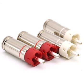 

HIFI DIY gold plated tellurium copper / silver plated connector speaker RCA plug 9mm Star wire 2 pairs / 4 high quality