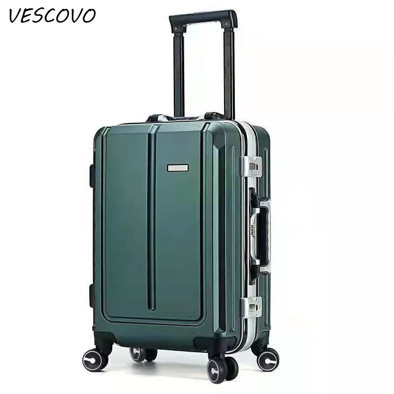 VESCOVO20 &quot22&quot 24 &quot26 дюймов ПК скользящий багажные крутящееся колесо высокого