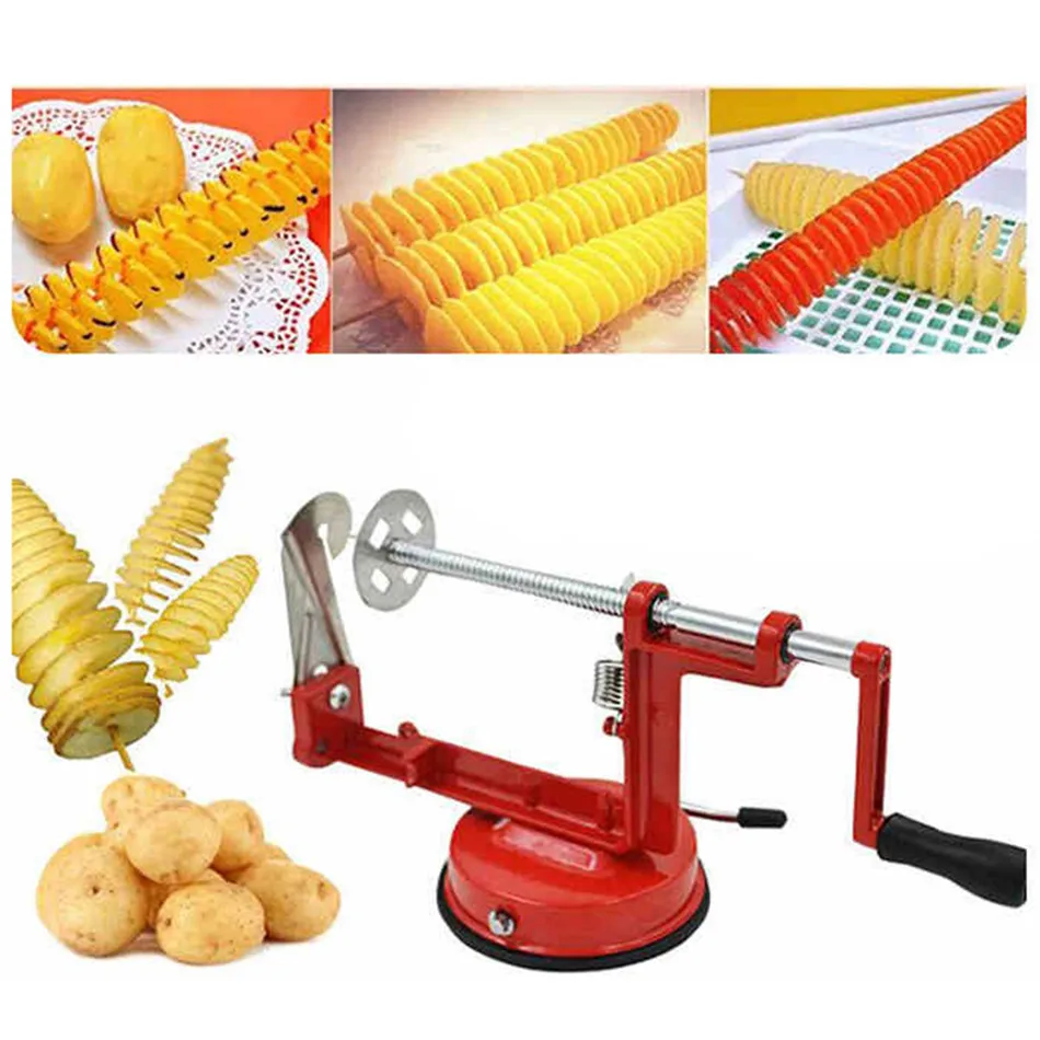 

SEAAN 1 Pc Potato Slicer Stainless Steel Kitchen Accessories Tornado Slicer Manual Cutter Spiral Chips Kitchen Accessories