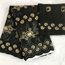 Новое поступление камень Африканский Базен Riche Getzner ткань с вышивкой кружевная ткань Базен Riche платье Материал нигерийский геле HeaB501