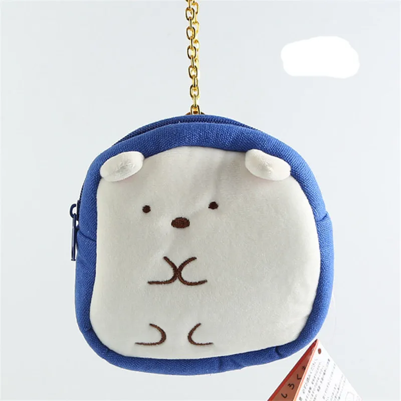Sumikko Gurashi Plush Purses Coin Bag Japan Anime San-X Corner Bio Cartoon Animals Plush Backpack Key Small items Storage Bags  (9)