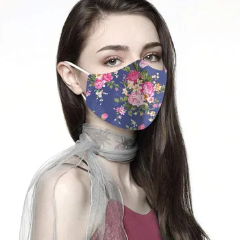 

Flower Print Masks Men Women Reusable Breathable Safe Protection Mask Reusable cotton face mask fashion filtros mascarilla
