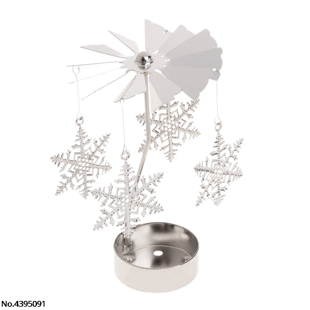 Вращающийся светильник для чая, металлический светильник для свечей, держатель для чая, карусель, домашний декор, подарок E65B - Цвет: 01