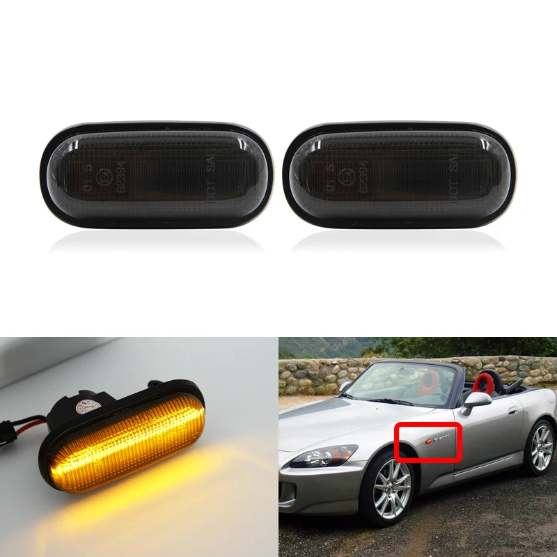 Светодиодные боковые габаритные огни для Honda S2000 1999-2009 замена OEM 33801-S2A-J02/33851-S2A-J02 Civic