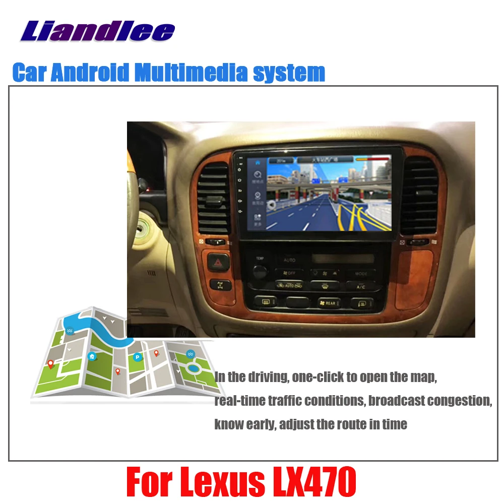 Liandlee Android 2+ 32G для Lexus LX470 1998~ 2002 стерео автомобильный экран Carplay DVR камера Wifi BT gps Navi навигация карта медиа