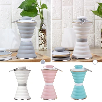 

Silicone Folding Cup Outdoor Ultra-thin Portable Telescopic Drinking Water Bottle for Travel Camping JS22