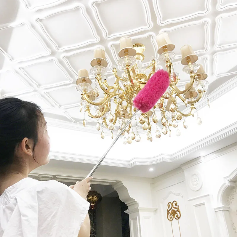 Stainless Steel Telescopic Magic Shan Lazy Super Soft Flexible Cleaning Duster Static Electricity Dust Remove Brush Manufacturer
