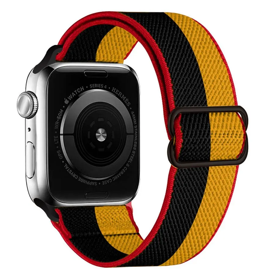 Nylon Strap for Apple Watch Band Ultra2-1 49mm 41mm 45 mm 38/42 Bohemian Elastic Bracelet iWatch Series 9 8 7 6 5 4 3 Se 40/44mm