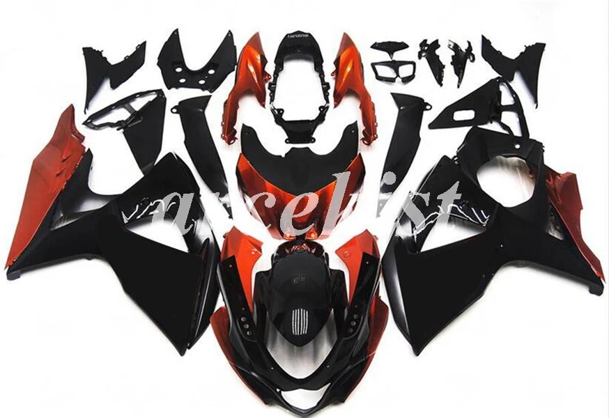 ABS Обтекатели комплект подходит для suzuki GSX-R1000 K9 2009 2010 2011 2012 2013 09, 10, 11, 12, 13, 14, 15, 16 лет корпус красного и черного цвета