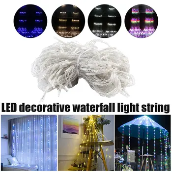 

Newly Waterfall Waterproof Meteor Shower Rain String Light LED String Light Waterfall Curtain Wedding Background Light