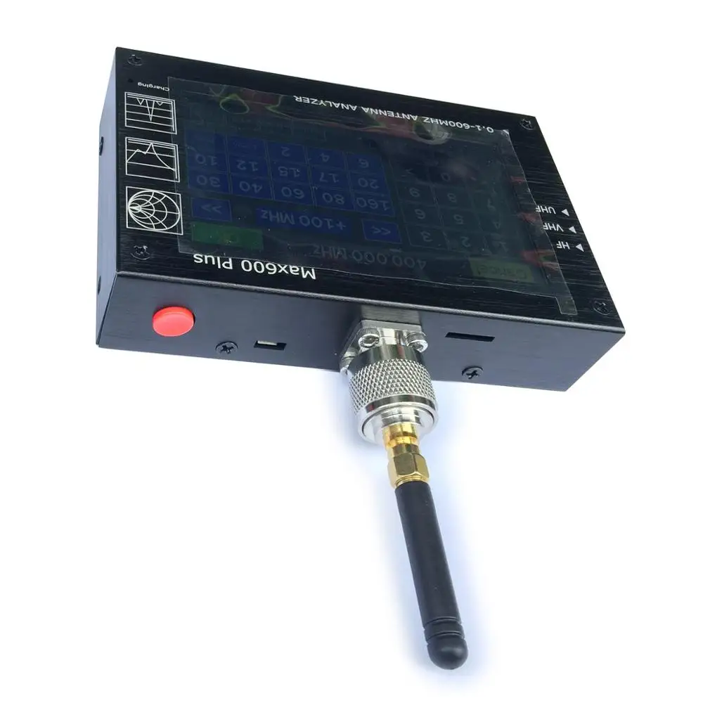Векторный сетевой анализатор Max600 Plus HF VHF UHF антенный анализатор 0,1-600 МГц с 4," TFT lcd сенсорным экраном антенный анализатор