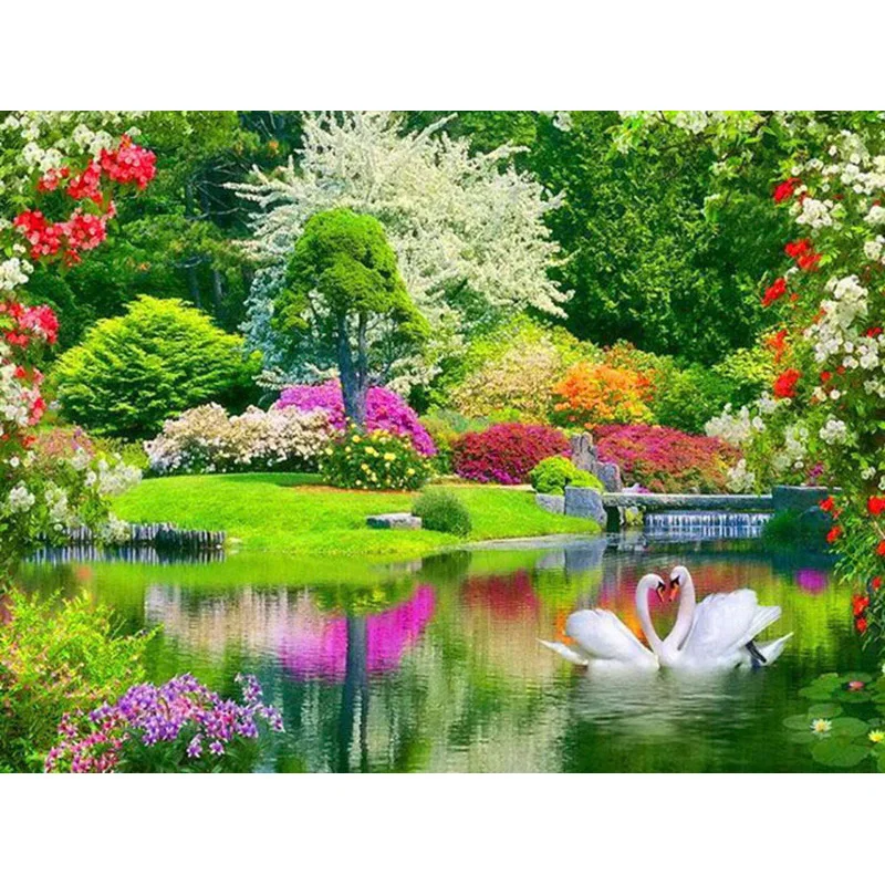 5d алмазная живопись Лебедь картины Стразы Алмазная вышивка мозаика животные