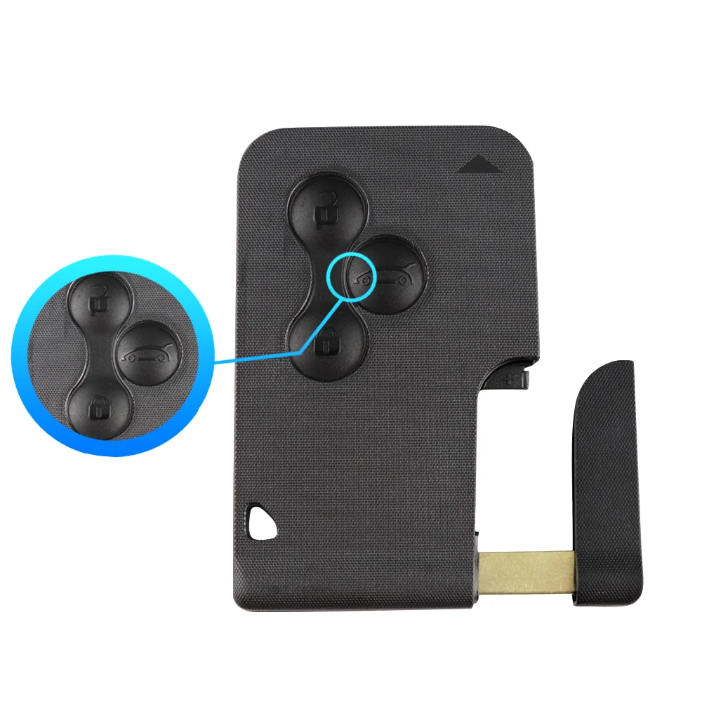 KeyforkessCar Key Fob Shell con chiave piccola 3 pulsanti Smart Card per Renault Clio Logan Megane 2 3 Koleos Scenic Card Case 9 KeyforkessCar Key Fob Shell con chiave piccola 3 pulsanti Smart Card per Renault Clio Logan Megane 2 3 Koleos Scenic Card Case - Haa502659810b4feaac22b6a2f85985489