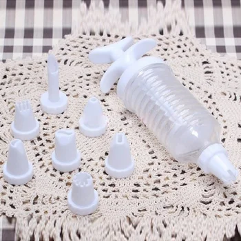 

Cake Decorating Icing Fondant Nozzles + Syringe Tools Cupcake Piping Mould Plastic Cake Mold