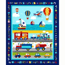 Tissus лоскутное шитье,, Япония, импорт, детские животные на машине, чистый хлопок, печать и крашение, ткань, сделай сам, ремесло