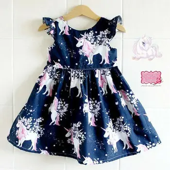

Newborn Kid Baby Girls Lace Cartoon Unicorn Party Pageant Dress Sundress Clothes