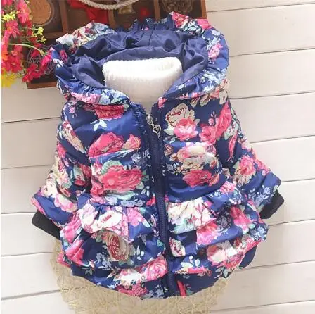 Picture Color Bibicola Зима куртка для девочек Детская куртка пальто с рисунками из мультфильмов с капюшоном с принтом «граффити», зимняя верхняя одежда, принт с животными, детская зимняя куртка - Цвет: Picture Color