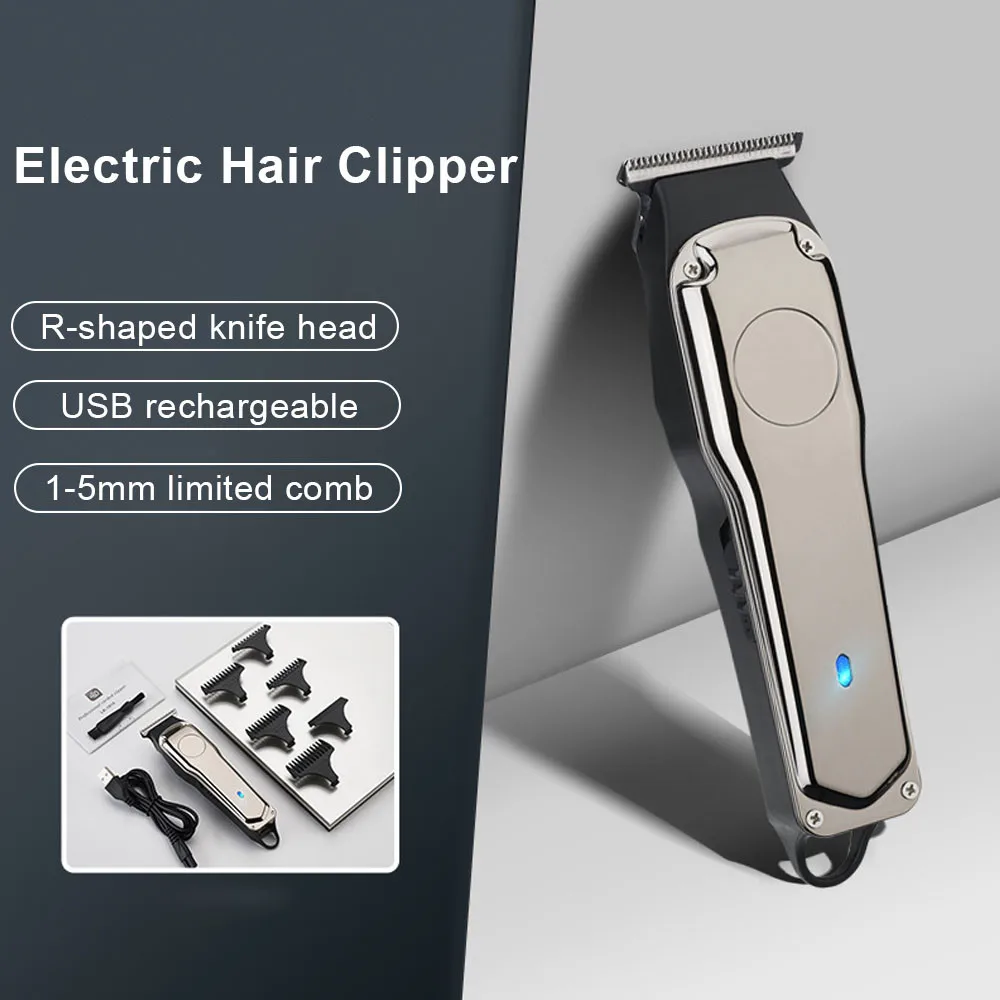 

Portable Electric Hair Clippers with Limit Comb Family Barber Haircut Cutter Men Hair Carved Bald Razor Rechargeable Trimmer