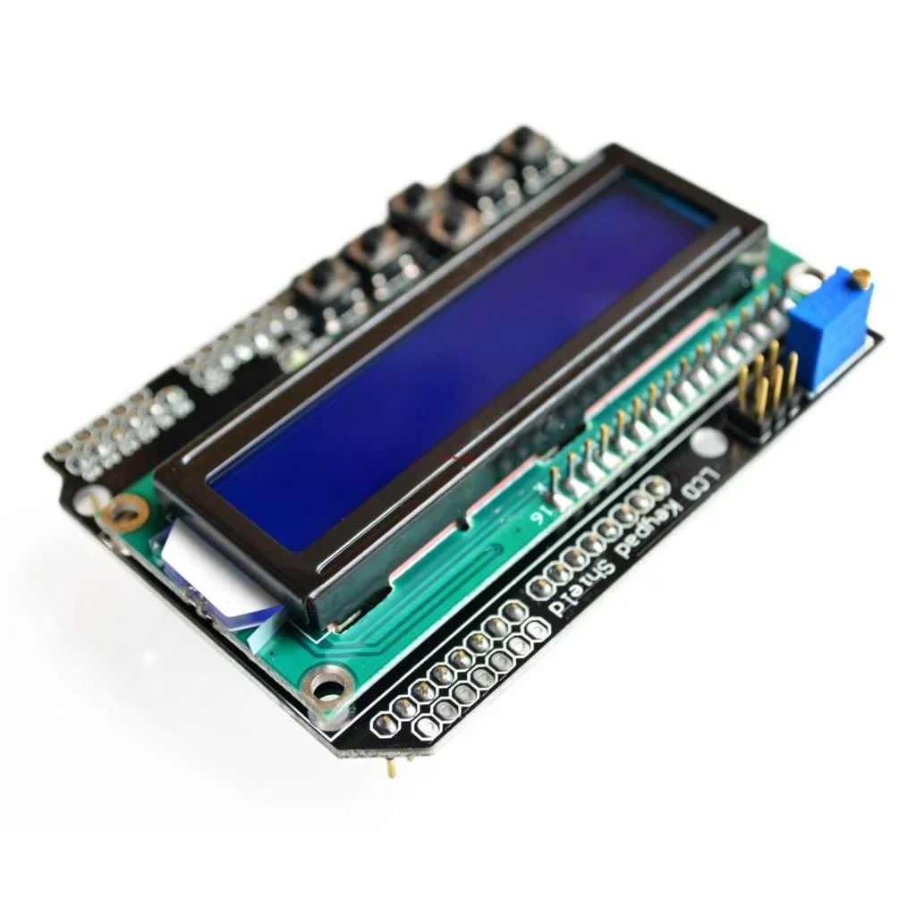 【SIMPLE ROBOT】LCD Keypad Shield LCD1602 LCD 1602 Module Display For ATMEGA328 ATMEGA2560 raspberry pi UNO blue screen | Электронные